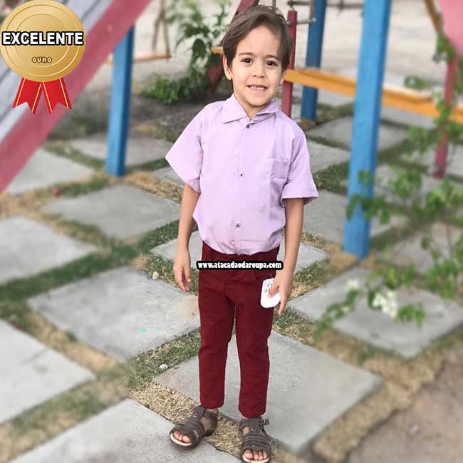 Calças Infantil Brim com Regulador