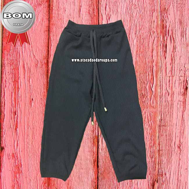 Calça Infantil Malha Canelada 2 a 6 Anos