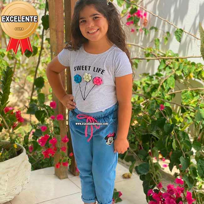 Calça Jeans Infantil Jogger