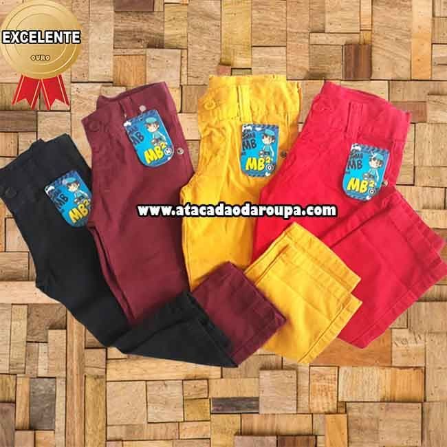 Calças Infantil Brim com Regulador
