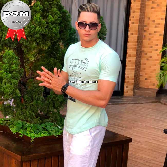 Camisa Longline Masculina Algodão