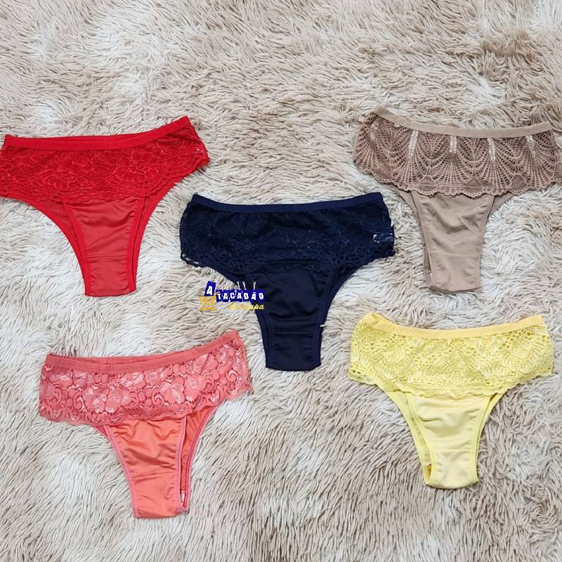 Calcinha Feminina e Microfibra Renda
