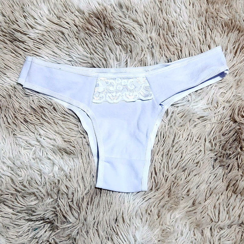 Calçinha de Cotton Com Renda
