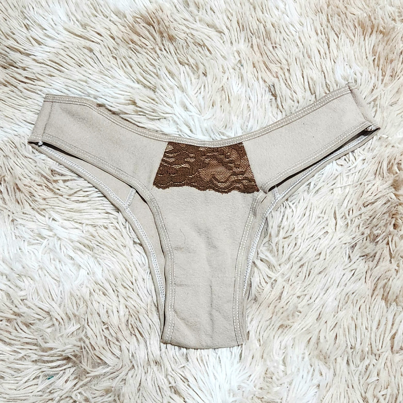 Calçinha de Cotton Com Renda