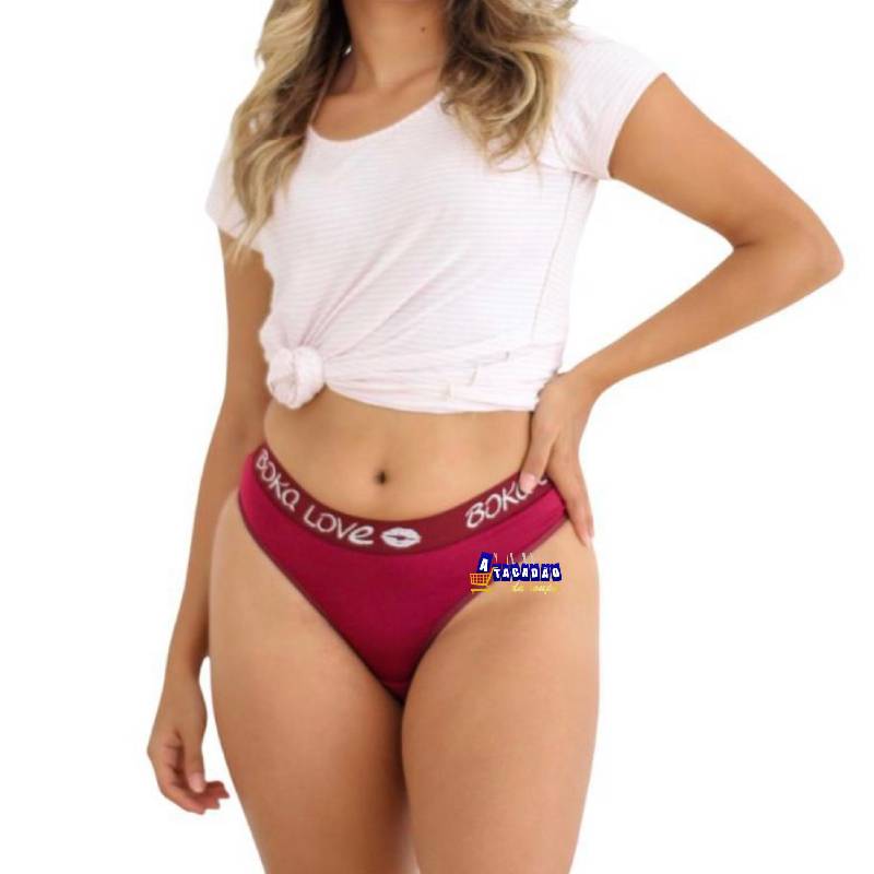 Calcinha Fio Dental Com Cós Elastico
