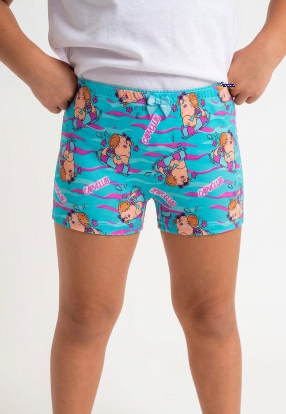 Kit Calcinha Infantil Shortinho Estampada