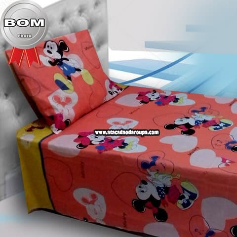 Lençol e Fronha Poliéster Infantil 1,50x2,30