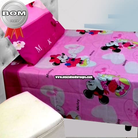 Lençol e Fronha Poliéster Infantil 1,50x2,30