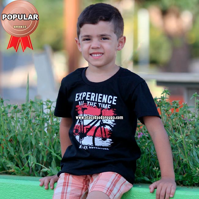 Camisa Infantil Gola Careca Algodão