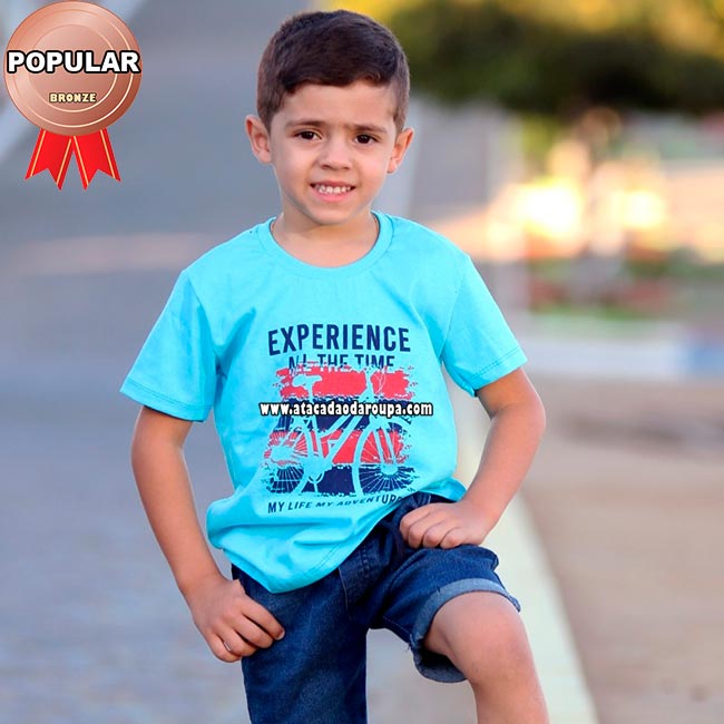 Camisa Infantil Gola Careca Algodão