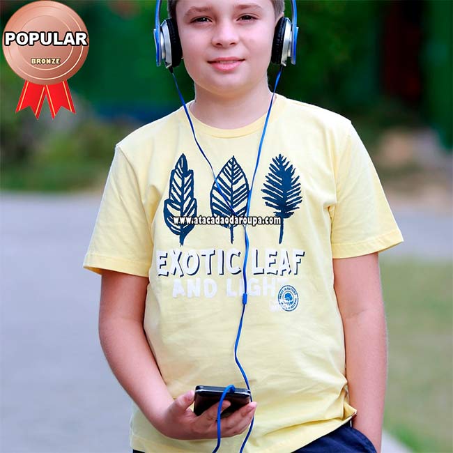 Camisa Infantil Gola Careca Algodão
