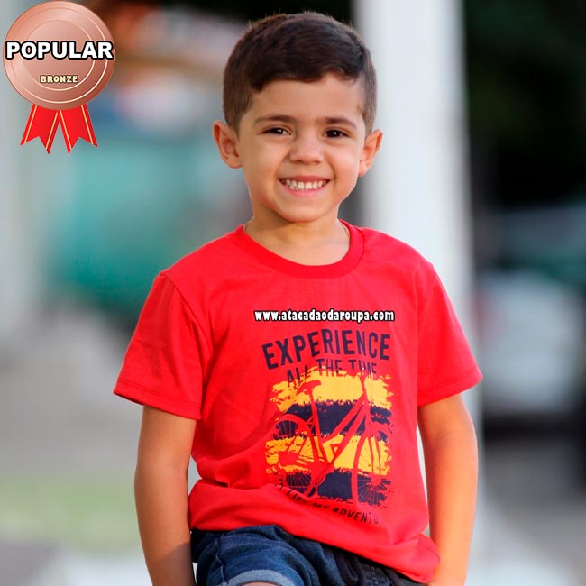 Camisa Infantil Gola Careca Algodão