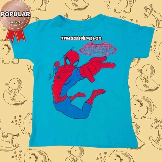 Camisa Personagens Gola Careca