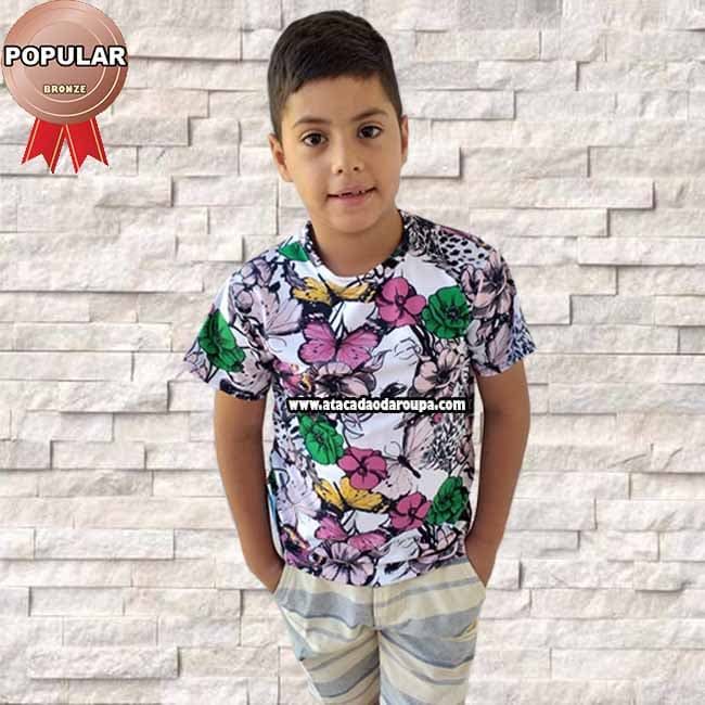 Camisa Infantil Floral