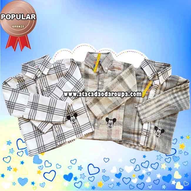 Camisa Infantil Social Manga Longa RN
