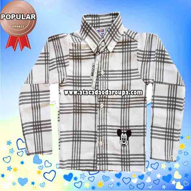 Camisa Infantil Social Manga Longa RN