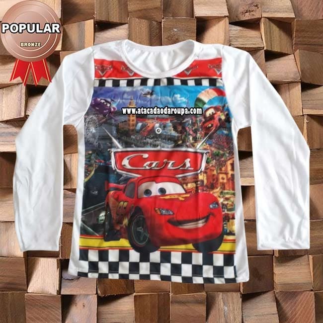 Camisa Masculina Infanto Juvenil Manga Longa