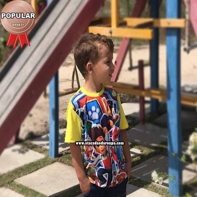 Camisa Personagens Gola Careca