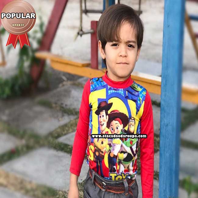 Camisa Personagens Masculino Infantil UV