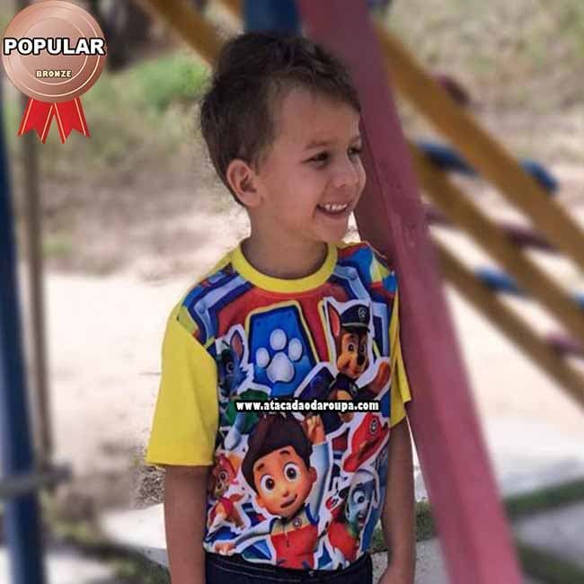 Camisa Personagens Gola Careca