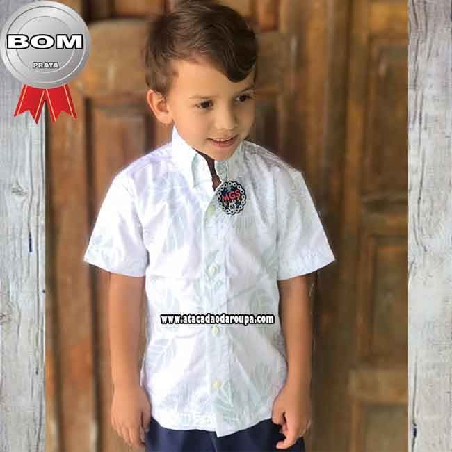 Camisa Social Infantil Pmg 2 a 8 Anos