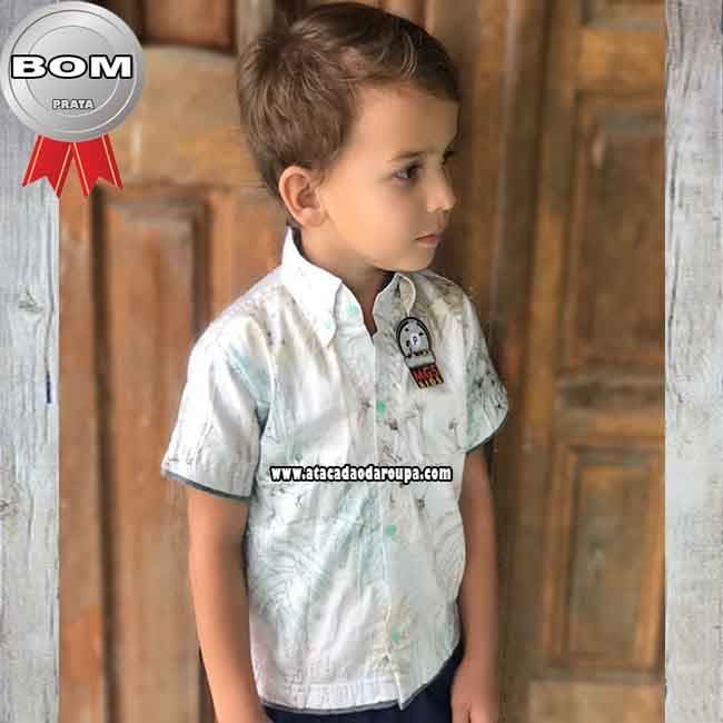 Camisa Social Infantil Pmg 2 a 8 Anos
