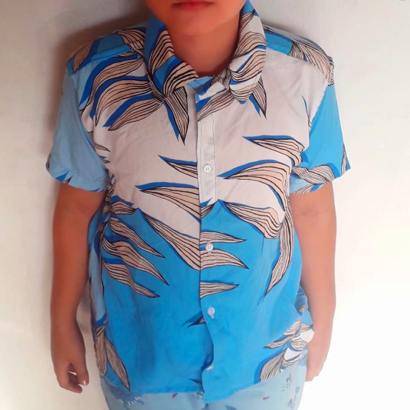 Camisa Social Infantil lisa ou estampada