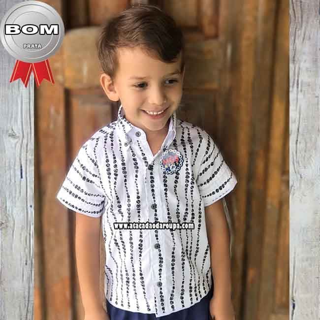 Camisa Social Infantil Pmg 2 a 8 Anos