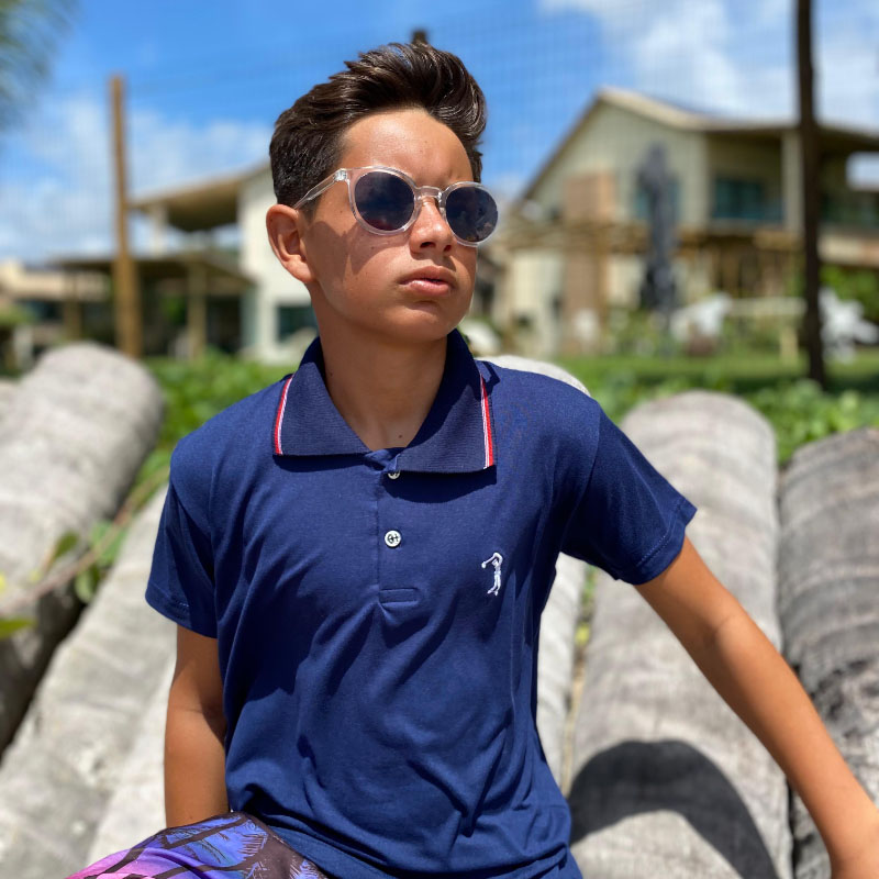 Camisa Gola Polo Infantil Algodão