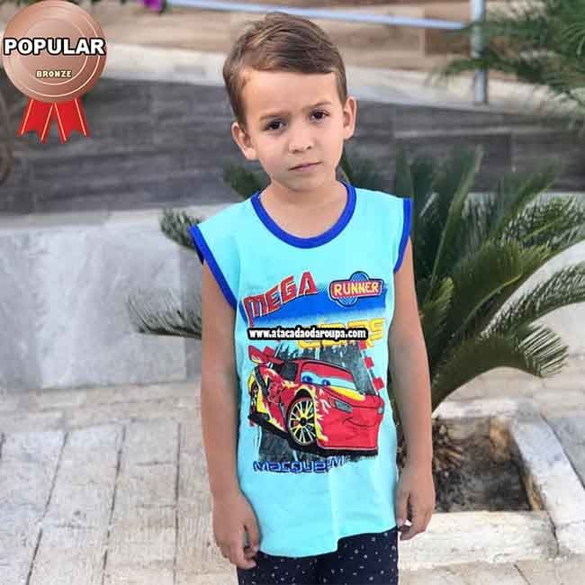 Regata Algodão Infantil  2 a 4 Anos