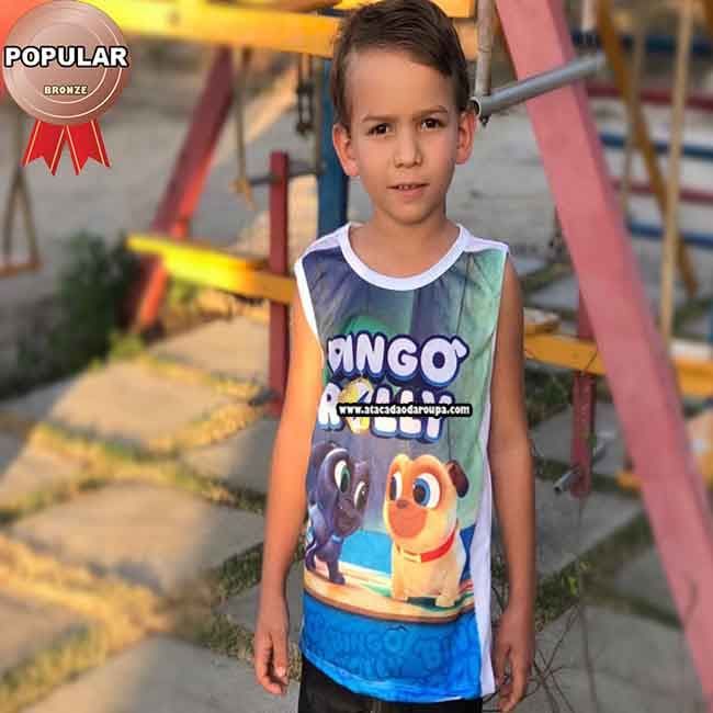 Regata Infantil Personagens e Desenhos 2 a 8 Anos