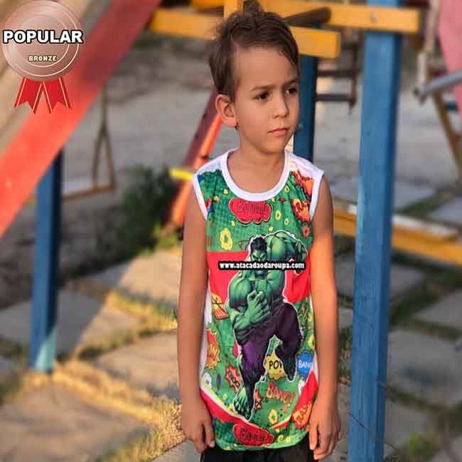 Regata Infantil Personagens e Desenhos 2 a 8 Anos