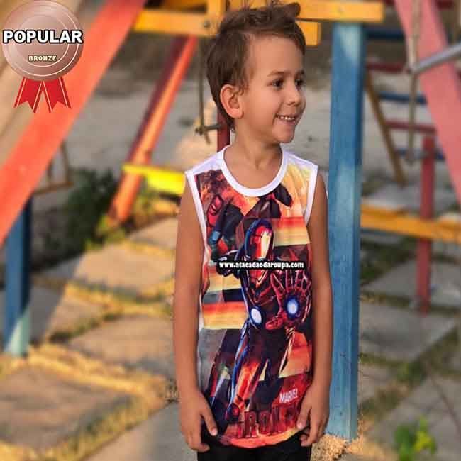 Regata Infantil Personagens e Desenhos 2 a 8 Anos
