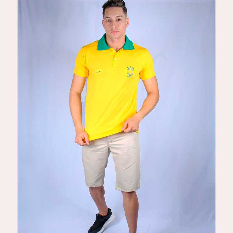 Camisa Brasil Polo Masculina