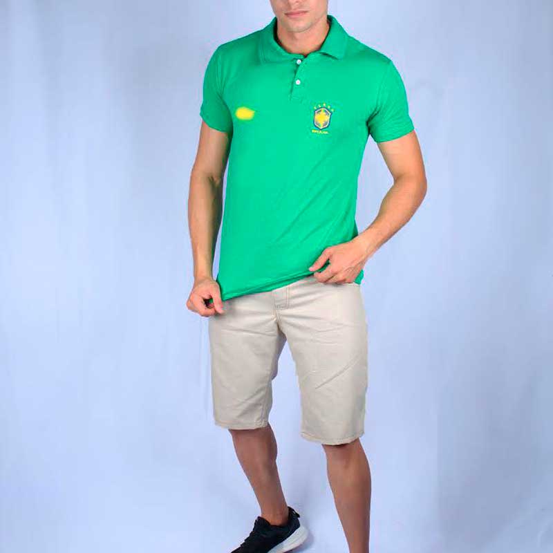 Camisa Brasil Polo Masculina
