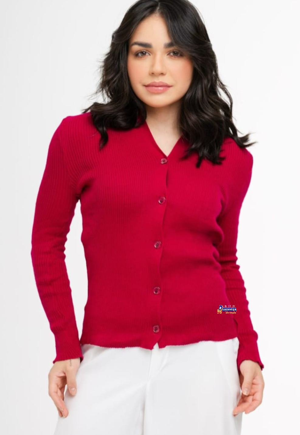 Casaco Tricot Modal Com Botões Casaco Tricot Modal Com Botões