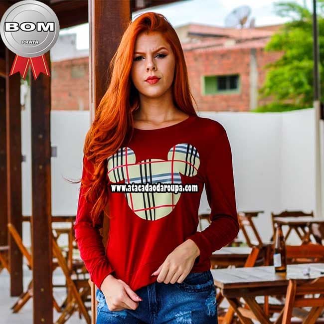 Blusa Manga Longa Feminina