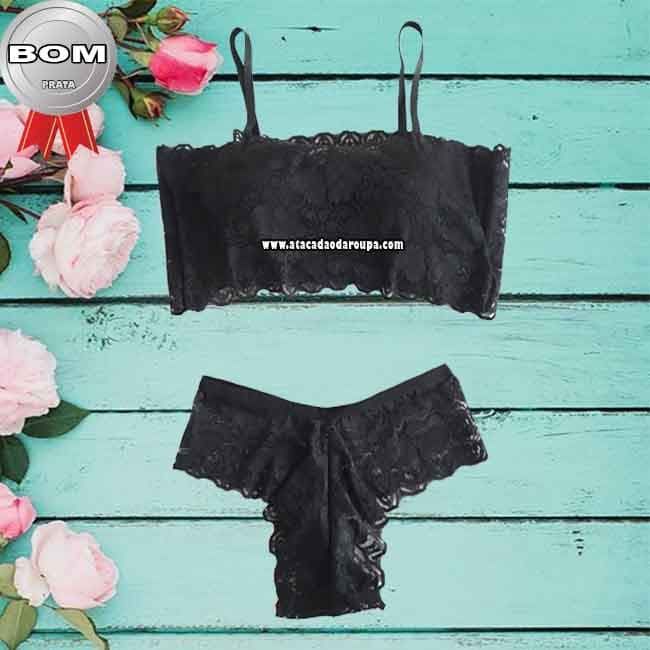 Lingerie de renda Várias Cores Com Bojo