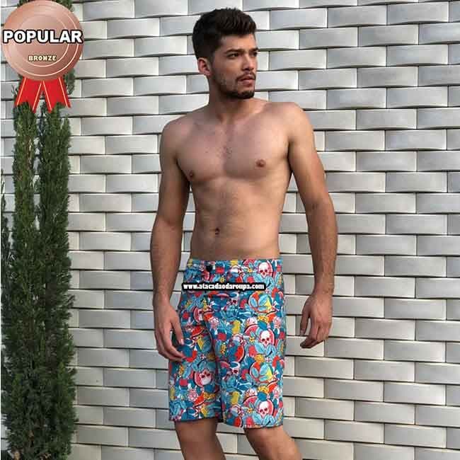 Bermudas Tactel adulto Estampada