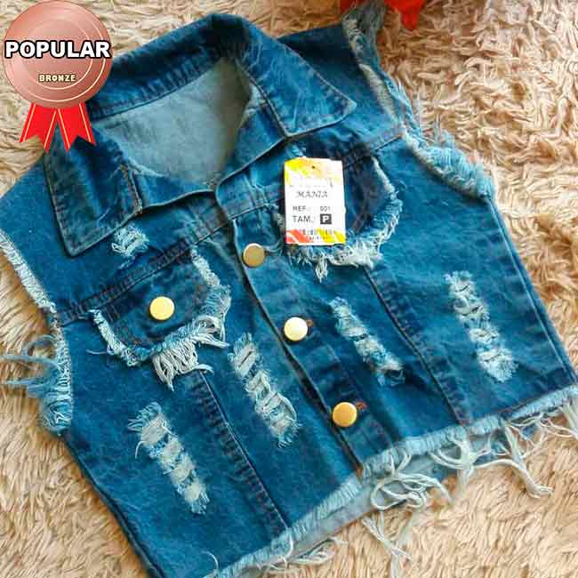 Colete Infantil Jeans 2 a 6 Anos