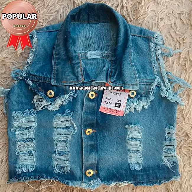 Colete Infantil Jeans 2 a 6 Anos
