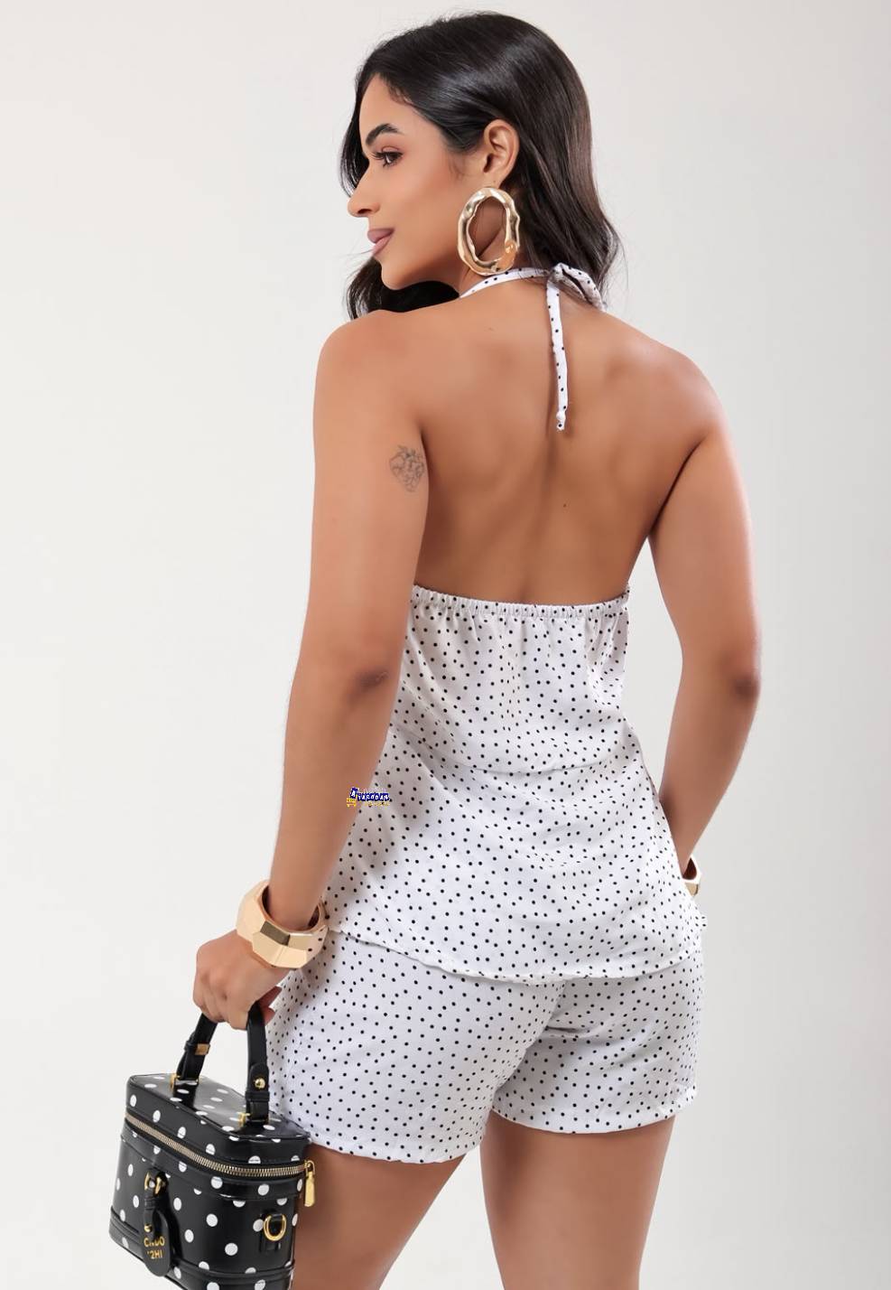 Conjunto Poá Short e Bata Alcinha