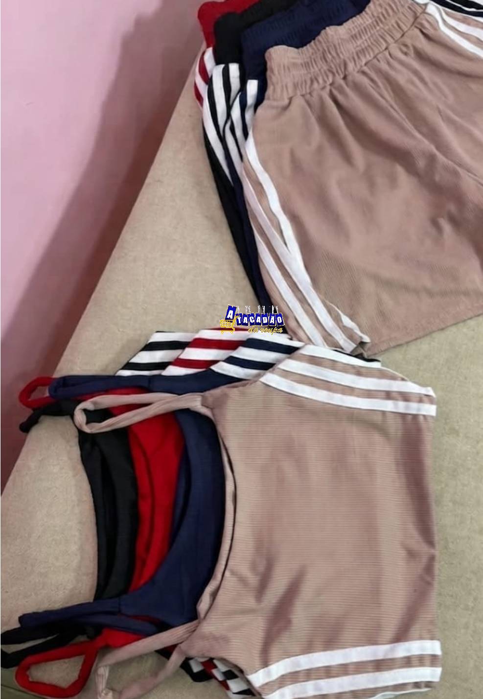 Conjunto Feminino Casual Listras