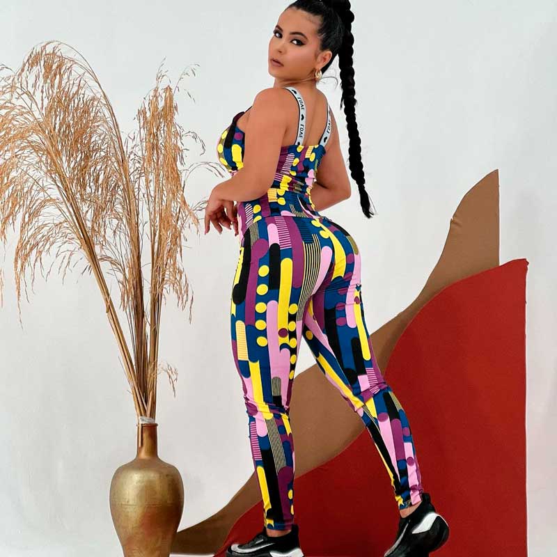 Conjunto Fitness Feminino Estampado