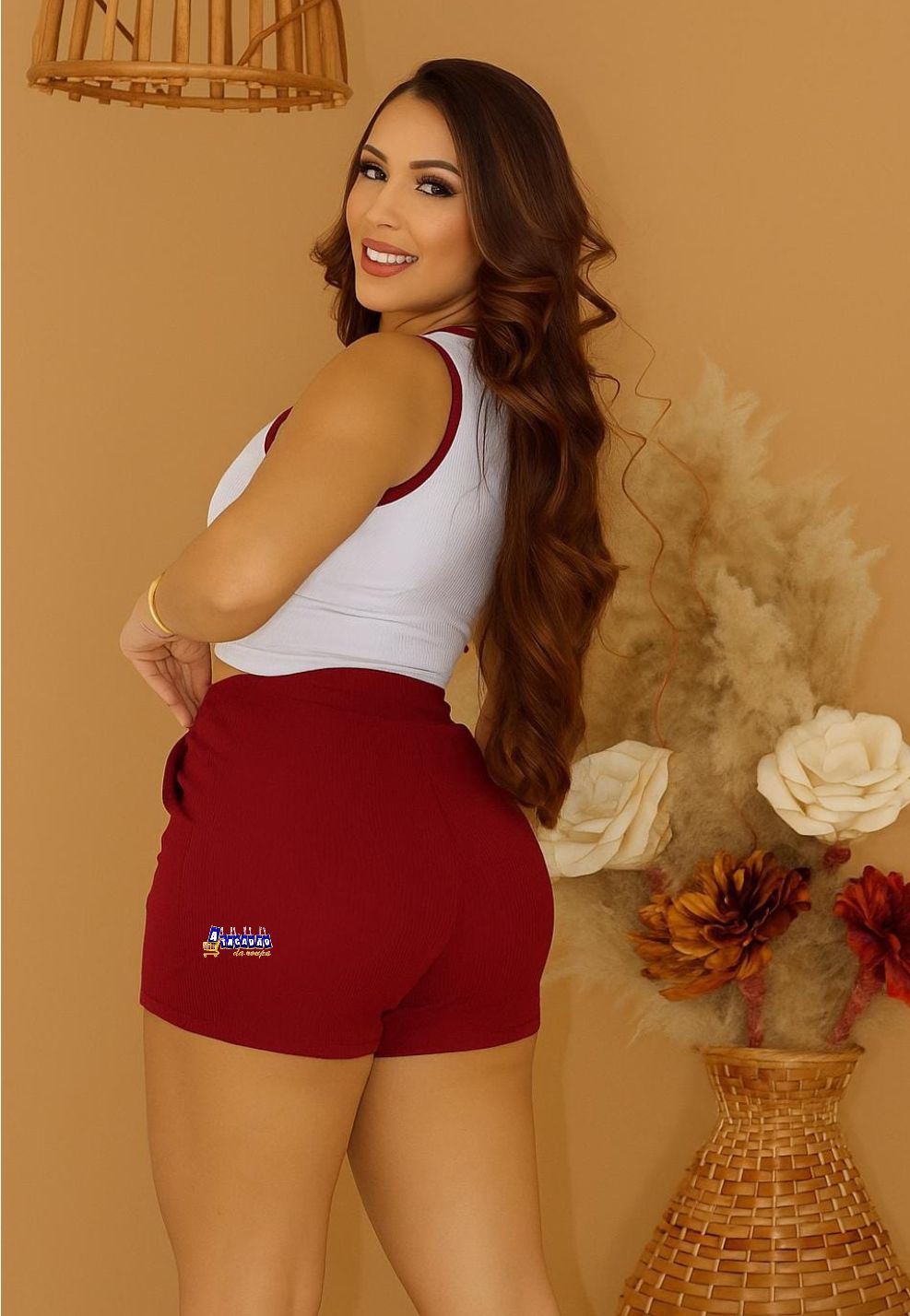 Conjunto Short Suede Caneladinho