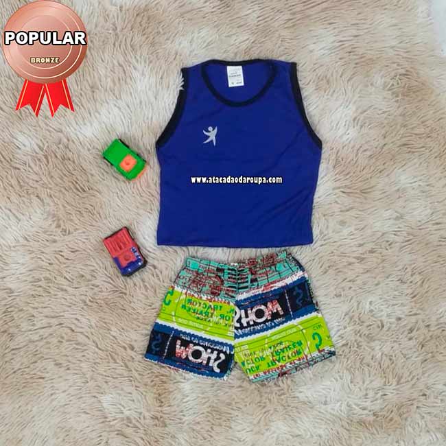 Conjuntinho Infantil Tactel e Algodão 1 a 4 Anos