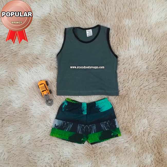 Conjuntinho Infantil Tactel e Algodão 1 a 4 Anos