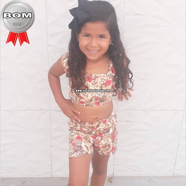 Conjuntos de Summer Plex Infantil 4 a 8 Anos