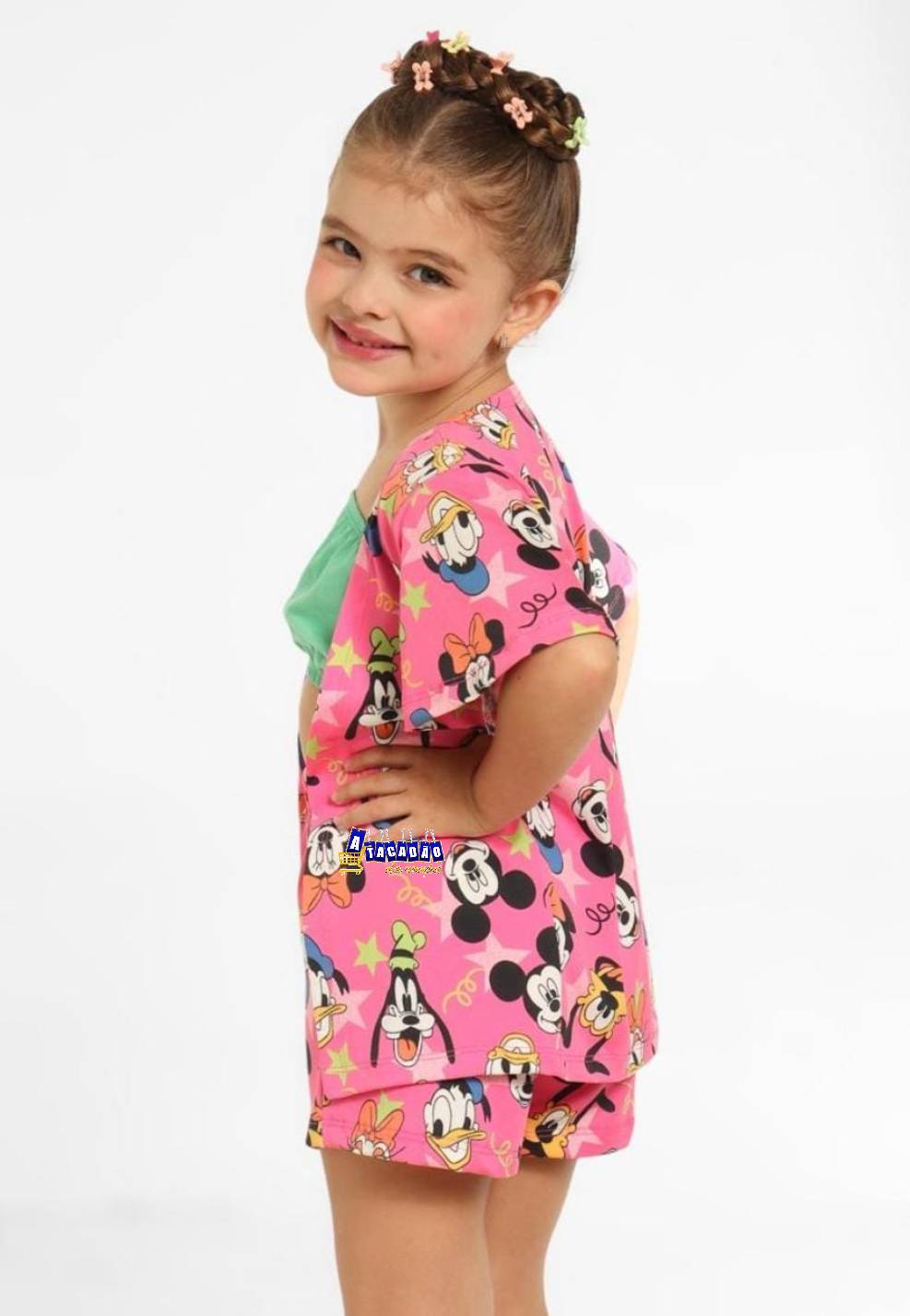 Conjunto Infantil Kimono Top E Short