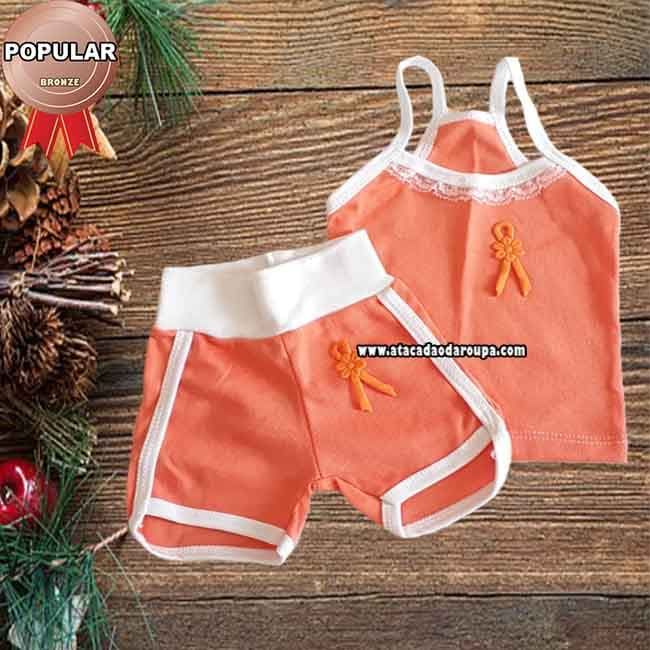 Conjunto Infantil Malha Canelada